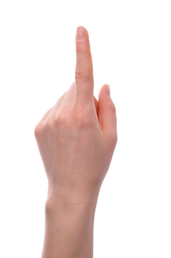 Indicare del dito indice isolato immagine stock Indicare del dito indice isolato immagine stock
