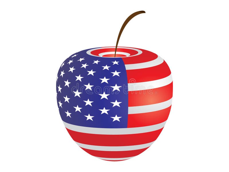 indicateur américain de pomme illustration stock indicateur américain de pomme illustration stock