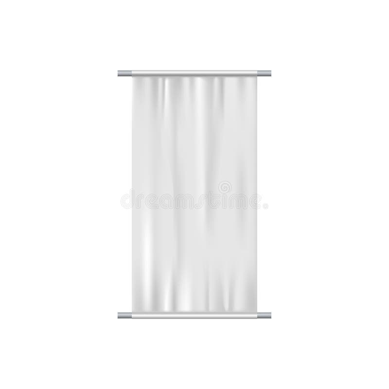Indicateur blanc ondulant sur le vent illustration stock Indicateur blanc ondulant sur le vent illustration stock