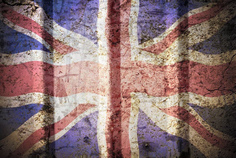 British flag on a grunge corrugated background. British flag on a grunge corrugated background.