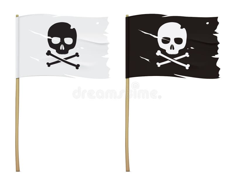 Drapeau Pirate Déchiré par les Combats | Jolly Roger