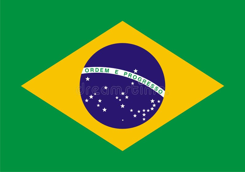 Brazil flag isolated vector illustration. Brazil flag isolated vector illustration