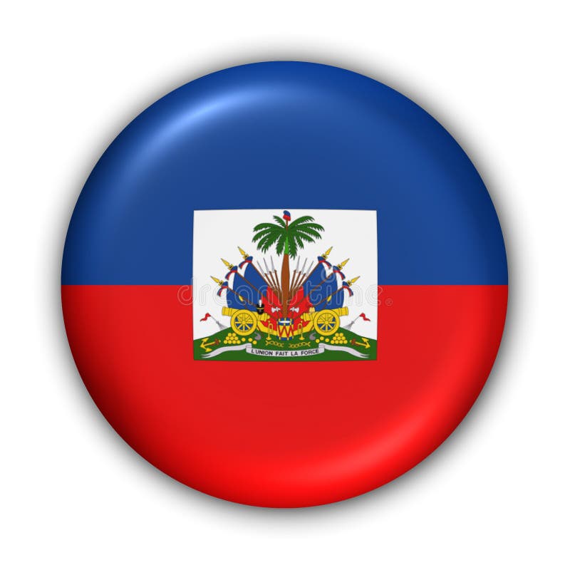 World Flag Button Series - Central America/Caribbean - Haiti (With Clipping Path). World Flag Button Series - Central America/Caribbean - Haiti (With Clipping Path)