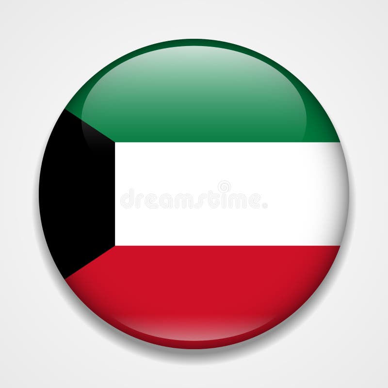 Tampon Kuwait Rond En Caoutchouc Avec Carte Du Pays. Illustration de
