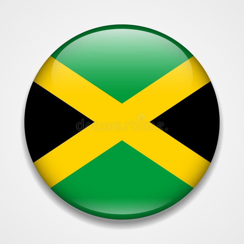 indicateur Jamaïque Insigne brillant rond illustration de vecteur indicateur Jamaïque Insigne brillant rond illustration de vecteur