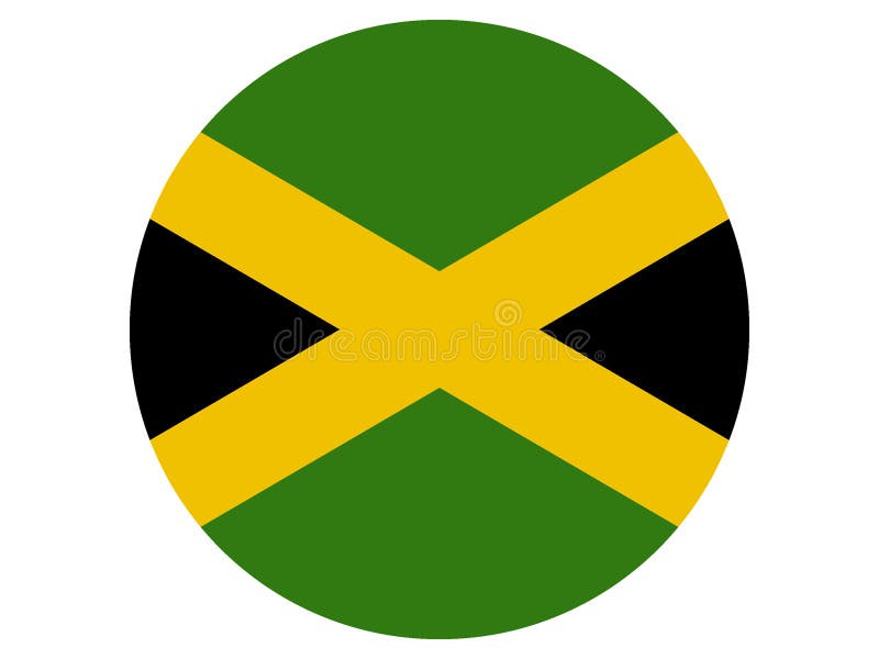 Indicateur rond de la Jamaïque illustration libre de droits Indicateur rond de la Jamaïque illustration libre de droits