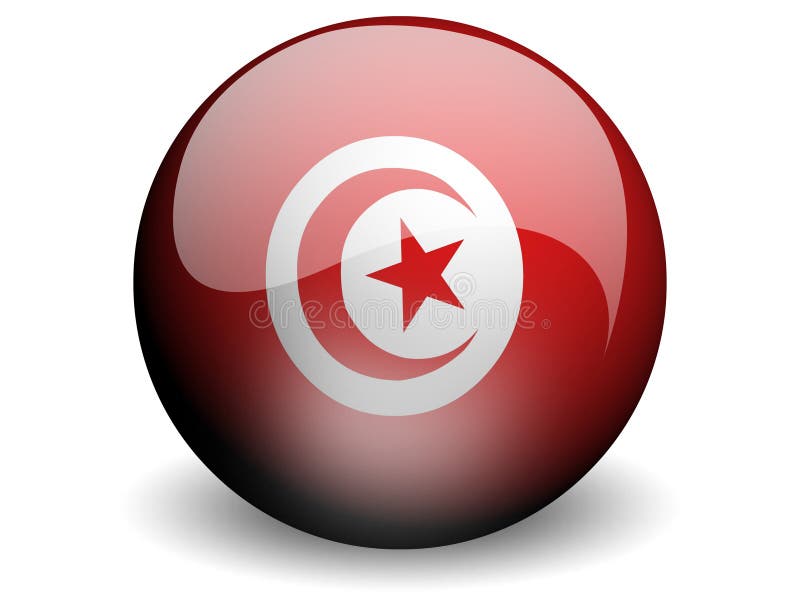 Indicateur Rond  De La Tunisie  Illustration Stock 