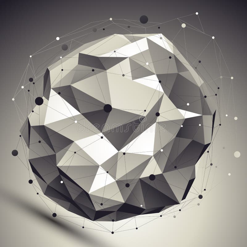 Indicator asimetric 3d de înclinare abstracție geometrică vector illustration
