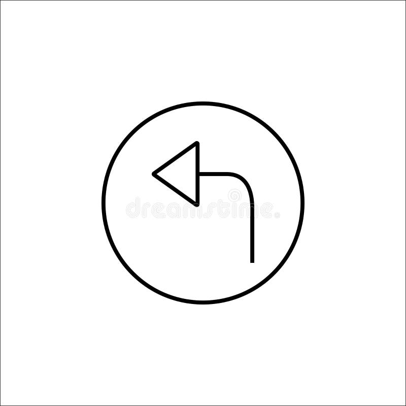 Indicator mobil cu linie din spate cu săgeată și numai stânga vector illustration