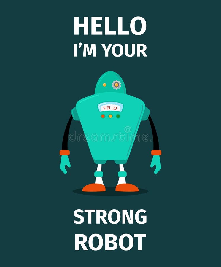 Indicator robot puternic royalty free illustration