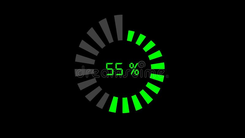 Indicatore di stato - stile digitale, progettazione radiale