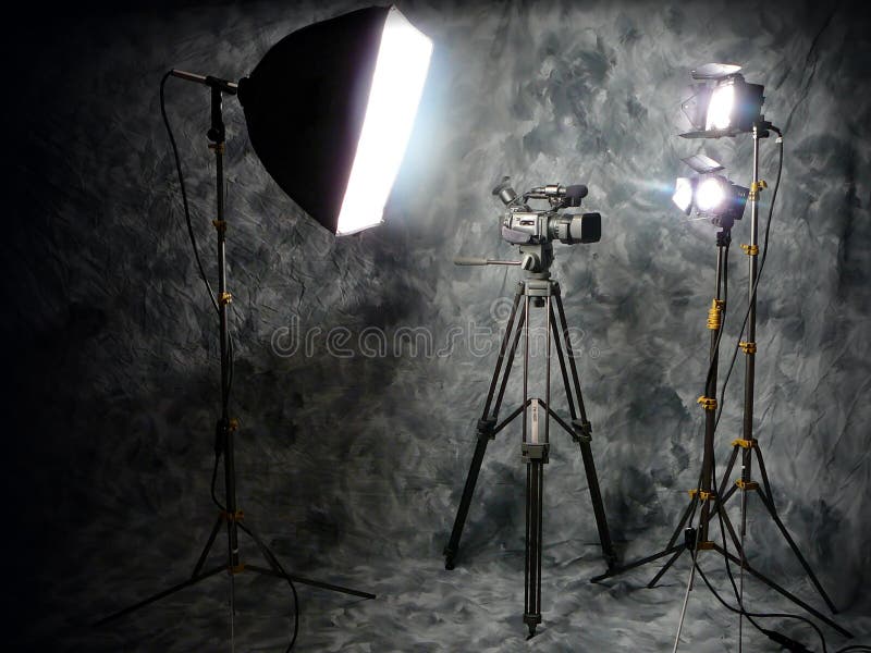 Indicatori luminosi dello studio e videocamera di Digitahi