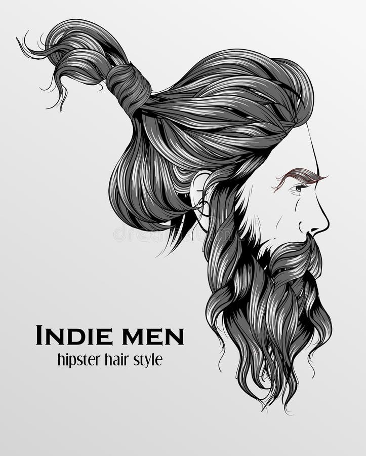 Indie Men Hipster Hair Style Stock Vector - Illustration of face, male ...