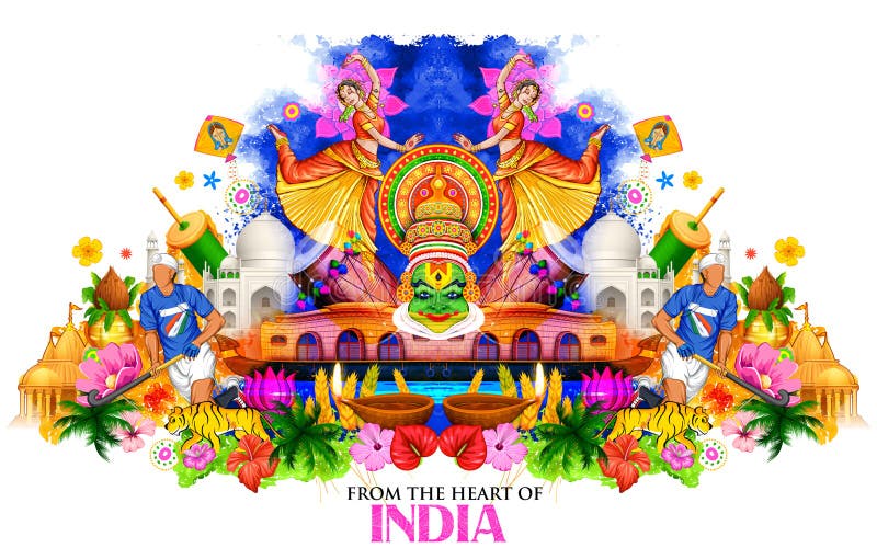 Indien bakgrund som visar dess kultur och mångfald