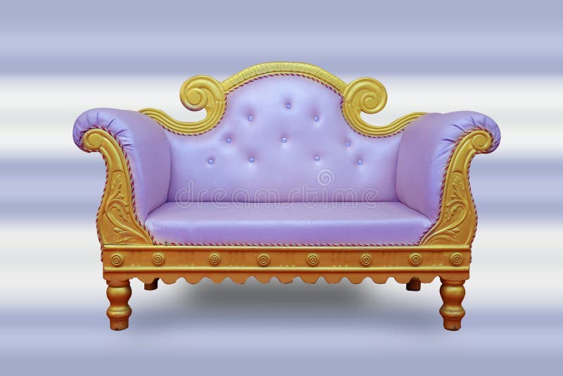 Indien bröllopetapp Sofa Set & stolar för brud & brudgum fotografering för bildbyråer Indien bröllopetapp Sofa Set & stolar för brud & brudgum fotografering för bildbyråer