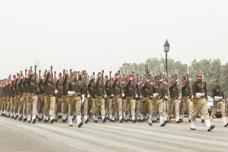 Indien firar den 67th republikdagen på Januari 26 arkivbild Indien firar den 67th republikdagen på Januari 26 arkivbild