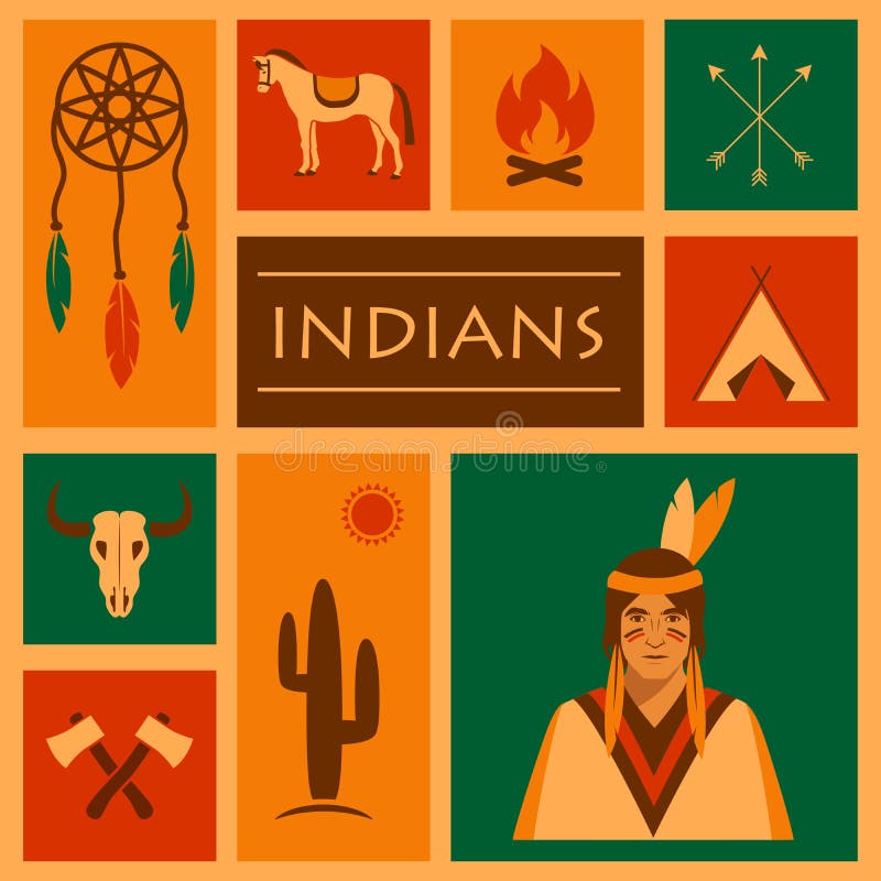 Indien indigène américain illustration stock Indien indigène américain illustration stock