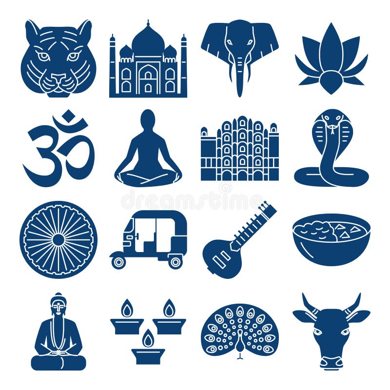 Indien st vektor illustrationer Indien st vektor illustrationer