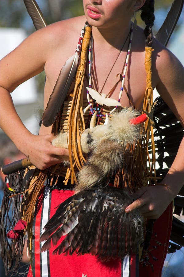 American indian doing a dance according to old time customs. American indian doing a dance according to old time customs