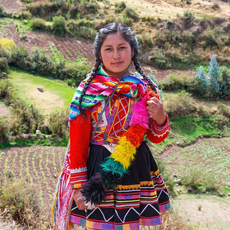 Indigenous Peruvian Quechua Girl Portrait, Cusco, Peru Editorial Image ...