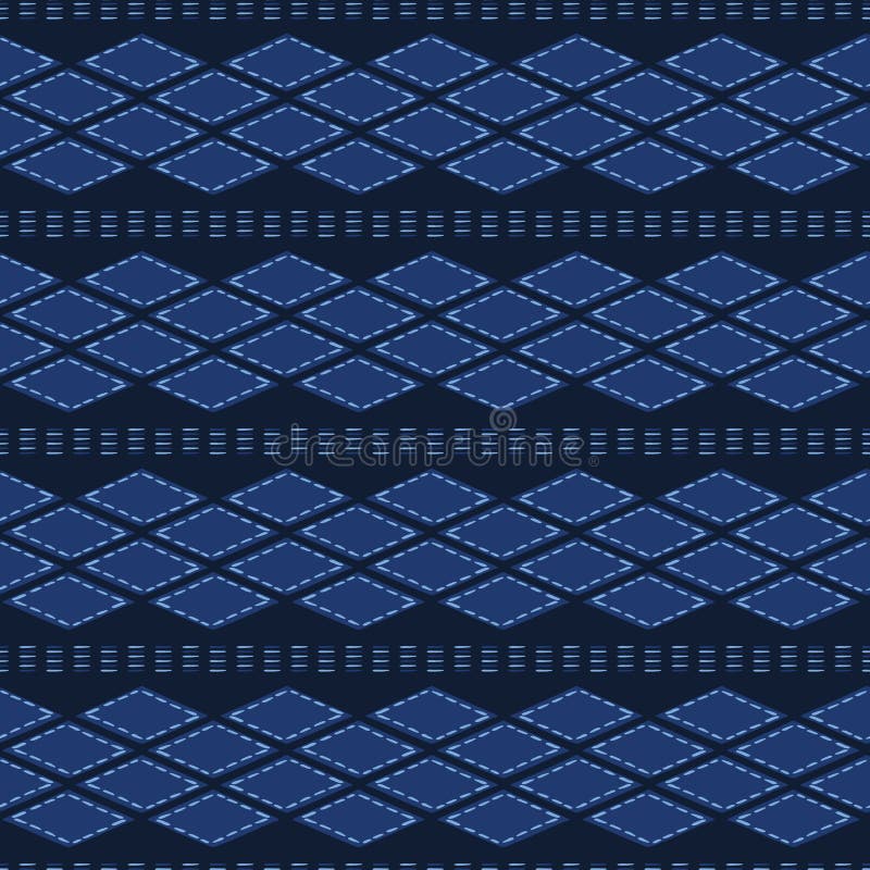 Indigo blauwe abstracte organische stammenvormen Vectorpatroon naadloze achtergrond Hand getrokken geweven stijl Etnische strepen royalty-vrije illustratie Indigo blauwe abstracte organische stammenvormen Vectorpatroon naadloze achtergrond Hand getrokken geweven stijl Etnische strepen royalty-vrije illustratie