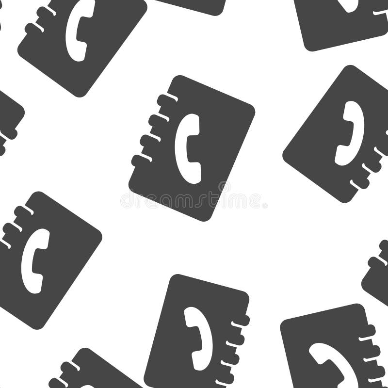 Indirizzo & guida telefonica Icona di vettore di un taccuino per il modello senza cuciture di registrazione di numeri di telefono royalty illustrazione gratis Indirizzo & guida telefonica Icona di vettore di un taccuino per il modello senza cuciture di registrazione di numeri di telefono royalty illustrazione gratis