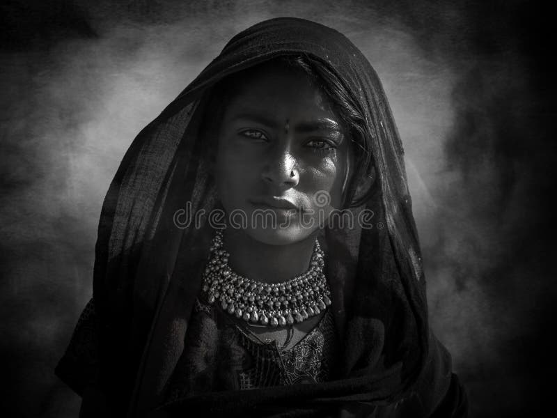 Indisch stammenmeisje van Pushkar