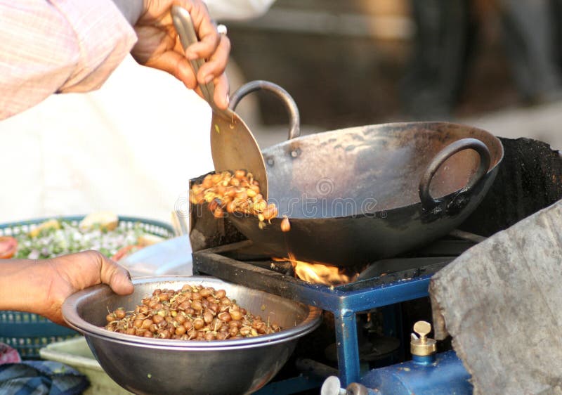 Indisch straatvoedsel royalty-vrije stock foto's