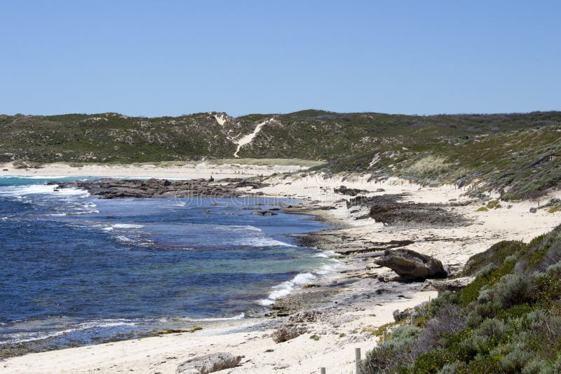 Indische Oceaan in Margaret River Western Australia in de vroege zomer royalty-vrije stock afbeeldingen Indische Oceaan in Margaret River Western Australia in de vroege zomer royalty-vrije stock afbeeldingen