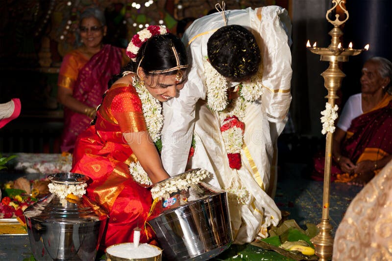 Indisches (Tamil) traditionelles Wedding Cerremony stockfotos Indisches (Tamil) traditionelles Wedding Cerremony stockfotos