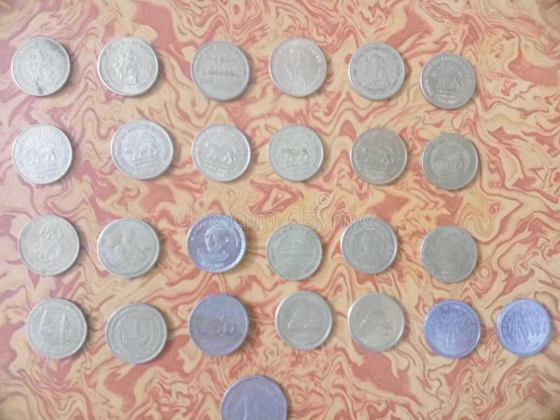 Indisk antik valuta arkivbild Indisk antik valuta arkivbild