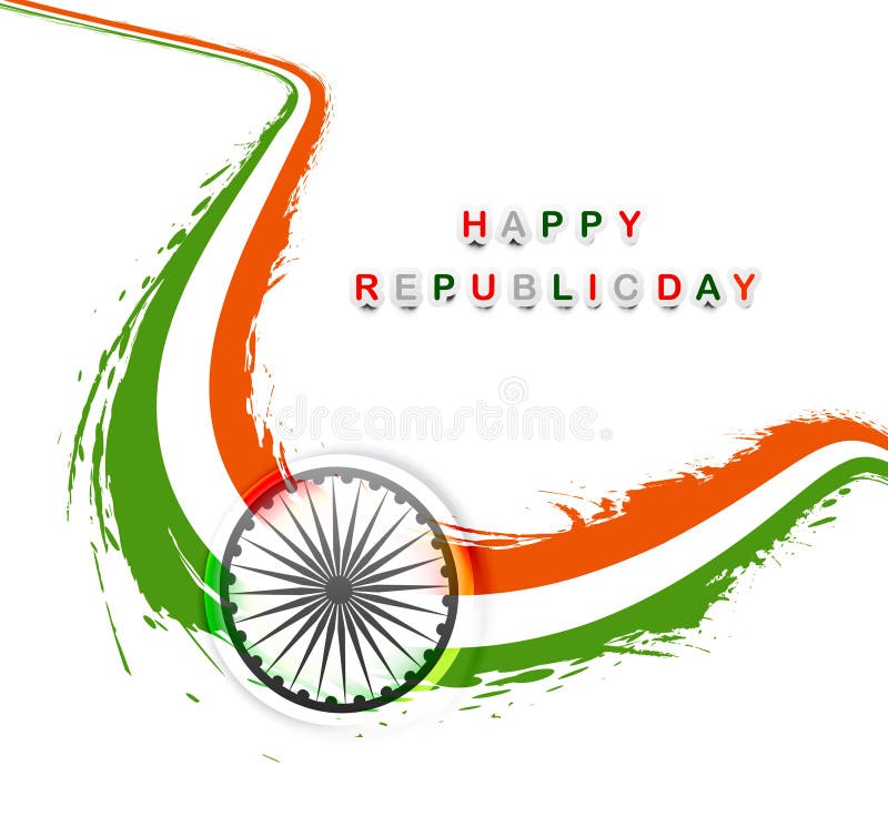 Indisk flagga för stilfulla den idérika republikdagen