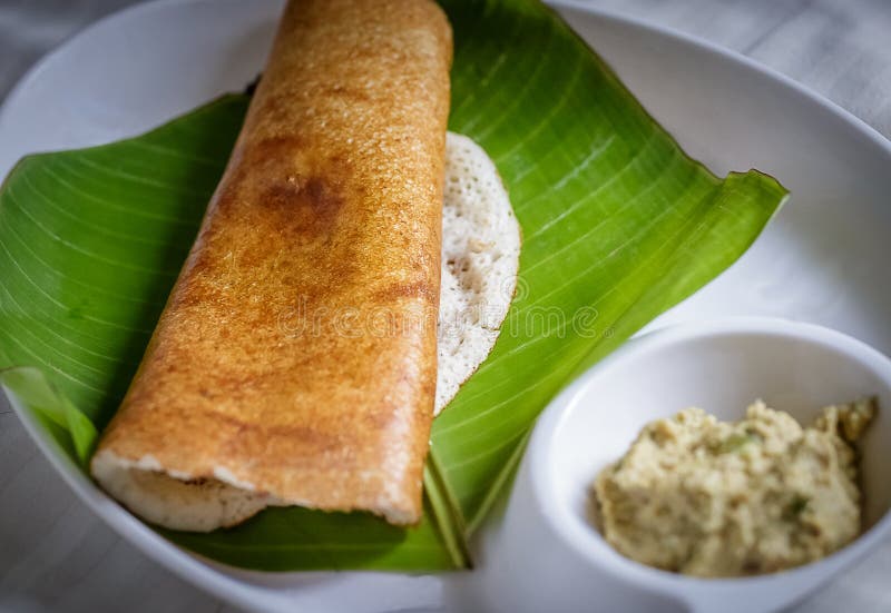 Indisk frukost - Masala Dosa arkivfoto Indisk frukost - Masala Dosa arkivfoto