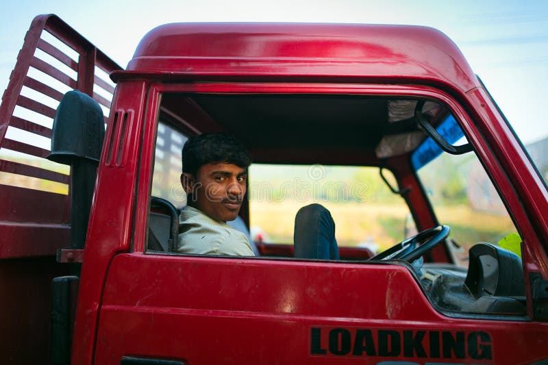 Indisk lastbilsförare
