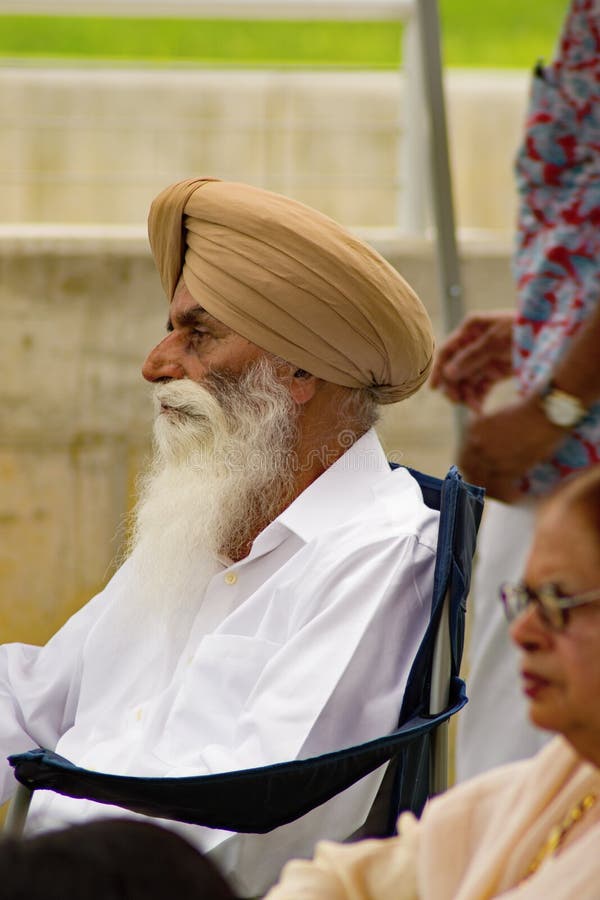 Indisk man med en turban arkivfoton Indisk man med en turban arkivfoton
