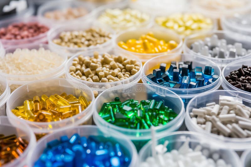 Individual components sorted in labeled containers, created with generative ai AI generated