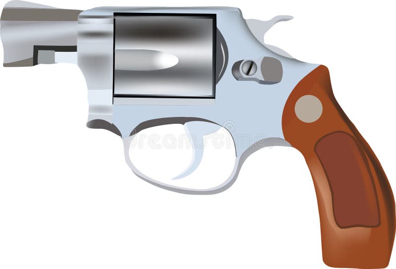 Individual Largecaliber American Drum Gun Stock Vector Illustration