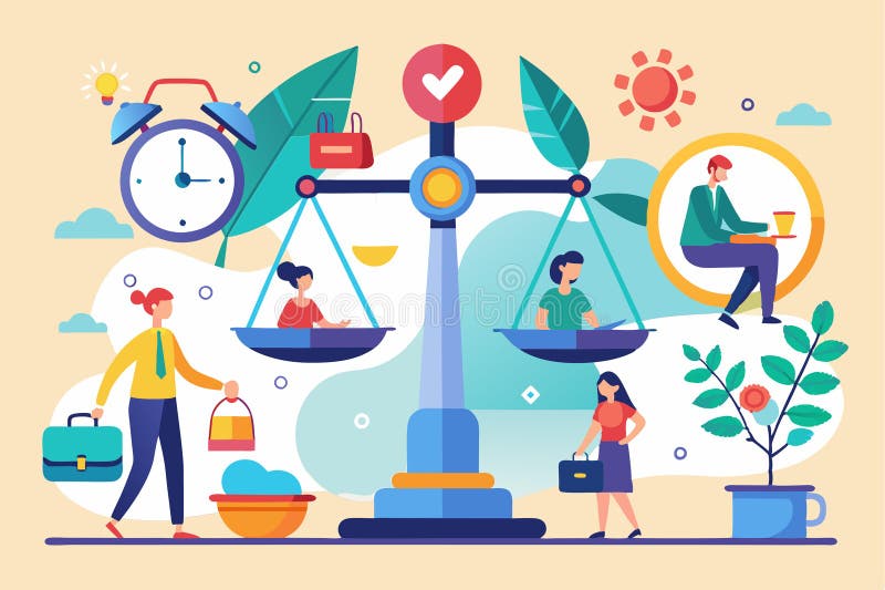 Colorful animated image of balancing personal obligations and debt time limits