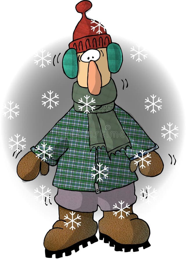 Indivíduo frio ilustração do vetor Indivíduo frio ilustração do vetor