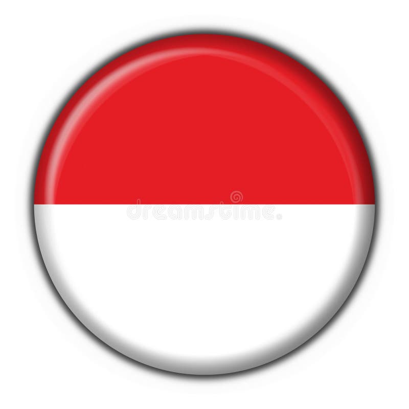  Indonesia  Button Flag  Round  Shape Stock Illustration 