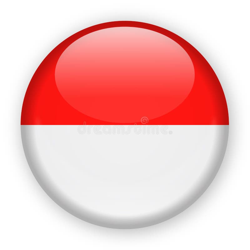  Indonesia  Flag  Vector Round  Icon Stock Illustration 