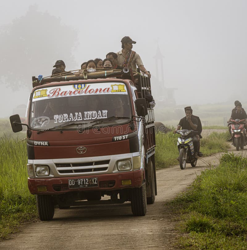 Indonesia, June 13 2022 Rice Field Workers on Their Way To Work Editorial Image Image of