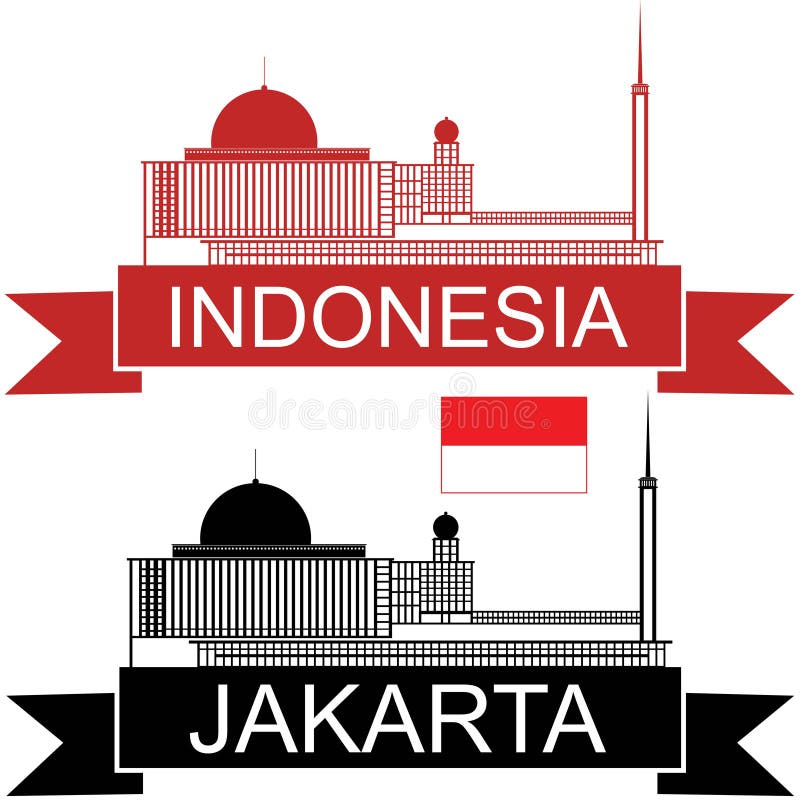 Indonesia stock vector. Illustration of vector, laurel - 49590503