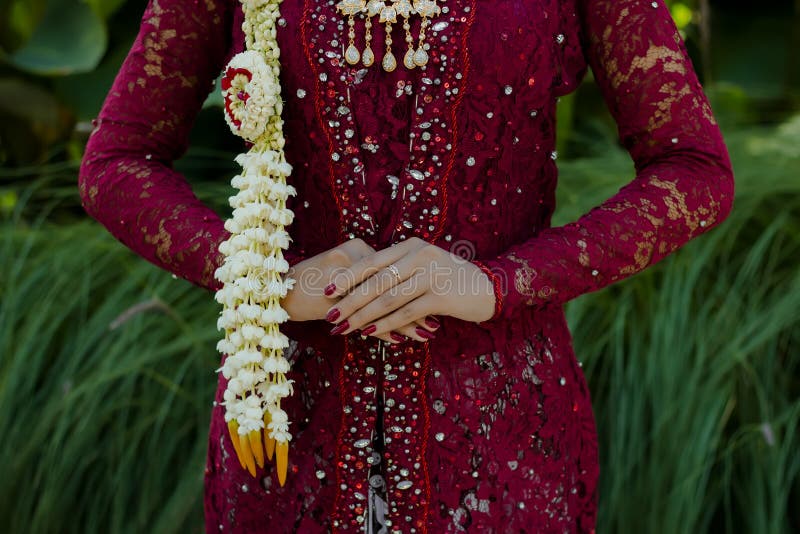 Indonesian bride accessories royalty free stock image