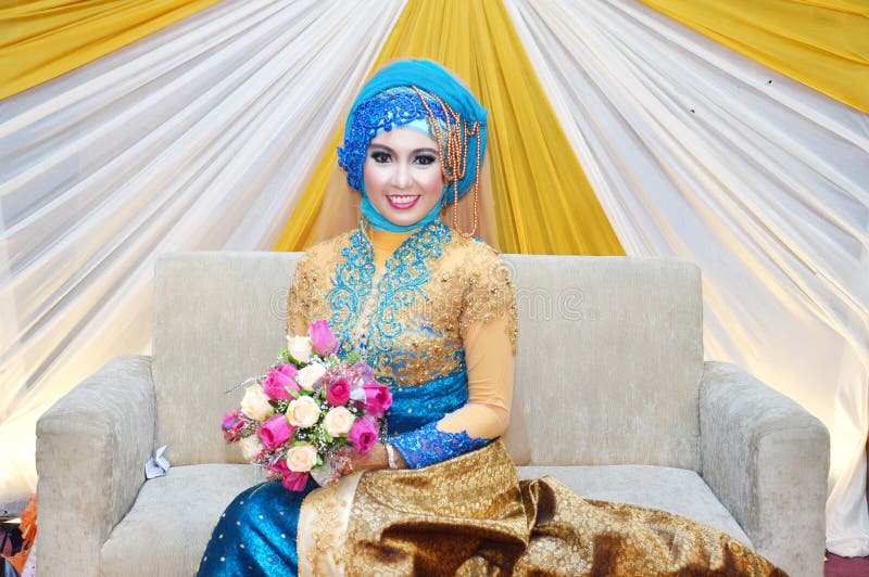 Indonesian bride royalty free stock photography