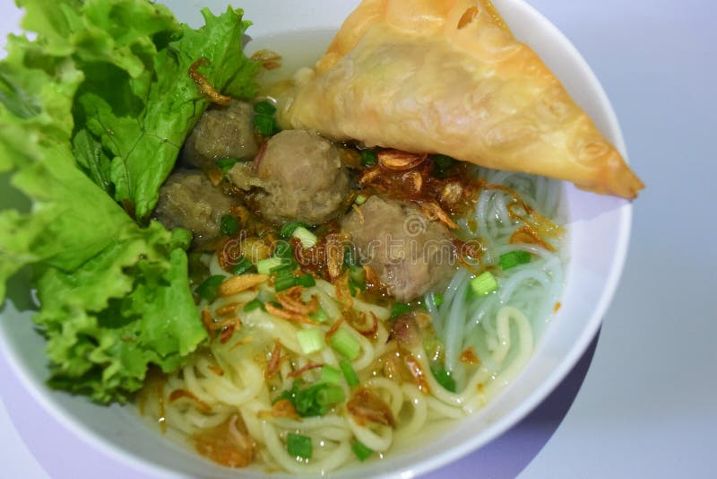 Indonesian food meatballs stock photo. Image of typical - 258818552