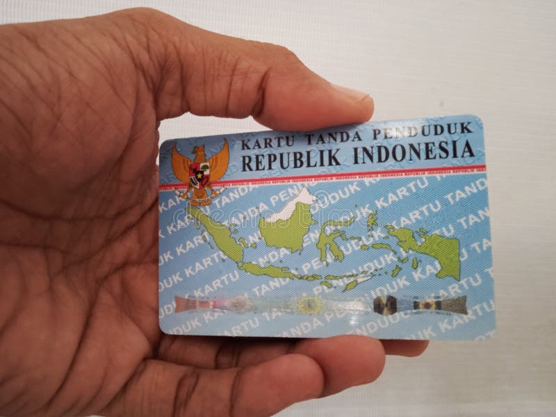 Indonesian identity card stock photo. Image of writing - 200755560