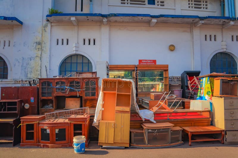 Second Hand Furniture Market Stock Photo Image Of Color