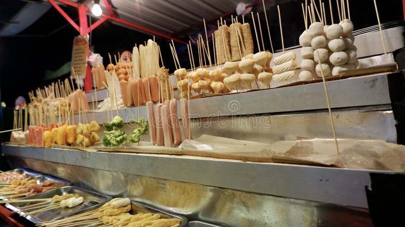 Indonesian Street Food, Variety of Grilled Food. Stock Photo - Image of ...