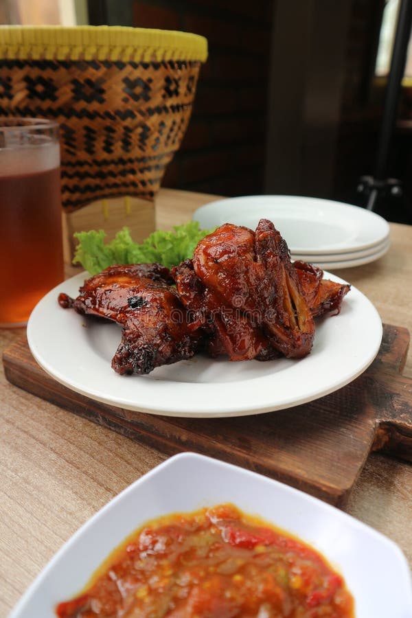 Indonesian Style Fried Chicken with Various Spices Stock Photo - Image